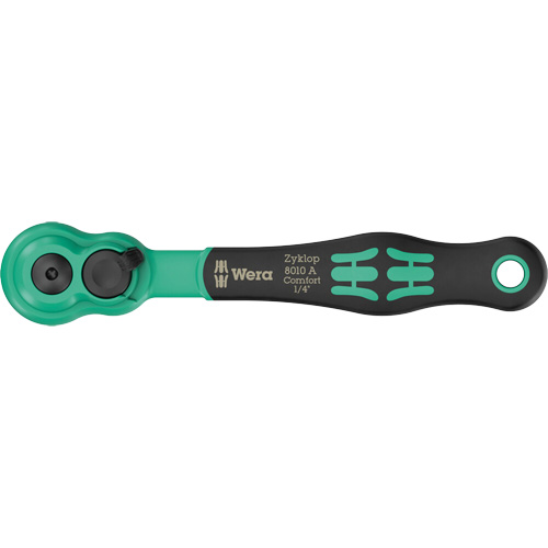 A Zyklop Comfort Ratchet with Reversing Lever, 1/4" Drive, Ergonomic Handle Nassau Supply