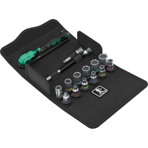 Jeu de cl&eacute; &agrave; cliquet SA 13 Zyklop Comfort avec levier dinversion, 15 Mcx, Prise de 1/4" Nassau Supply