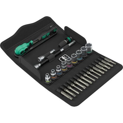 SA 14 Zyklop Comfort Ratchet Set with Reversing Lever, 28 Pcs, 1/4" Drive Size Nassau Supply