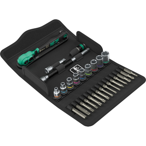 Jeu de cl&eacute; &agrave; cliquet SA 15 Zyklop Comfort avec levier dinversion, 28 Mcx, Prise de 1/4" Nassau Supply