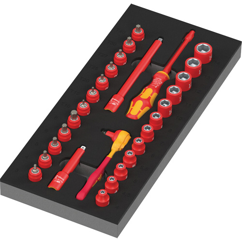 Foam Insert 8007 A VDE Zyklop VDE Ratchet Set 1, 1000 V, 30 Pcs Nassau Supply