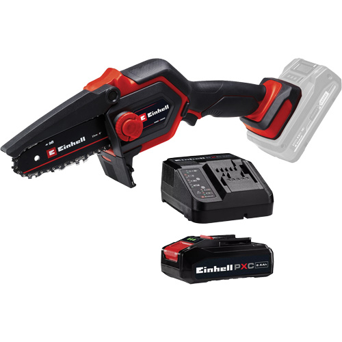 Cordless Compact Pruning Chain Saw with 2.5Ah Battery & Charger Starter Kit, 6", Battery Powered, 18 V Nassau Supply