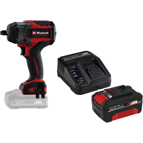 Professional Cordless Impact Wrench with 4Ah PXC Battery & Charger Starter Kit, 18 V, 1/2" Socket Nassau Supply