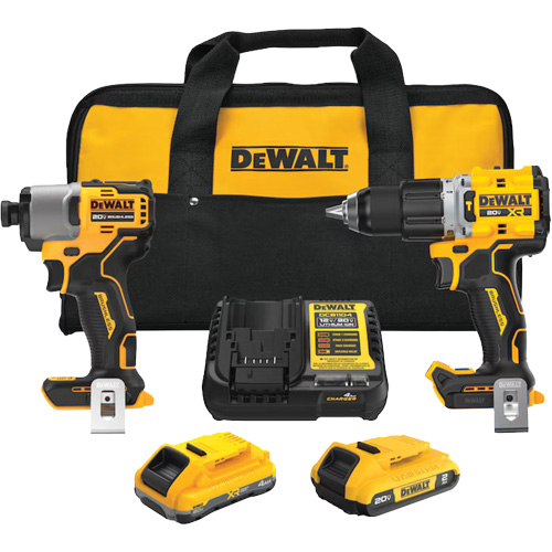 XR Brushless Cordless Premium Drill Driver Kit with 4 Ah POWERSTACK Battery and 2 Ah Battery, 20 V Nassau Supply