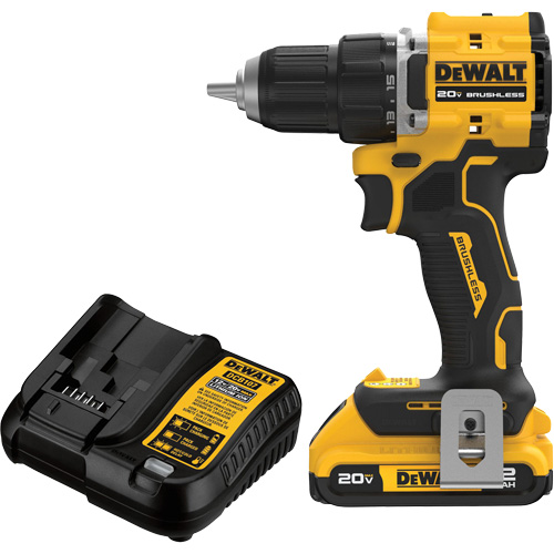 Ensemble visseuse-perceuse sans fil et sans balai ATOMIC COMPACT SERIES, Lithium-ion, 20 V, Mandrin 1/2" Nassau Supply