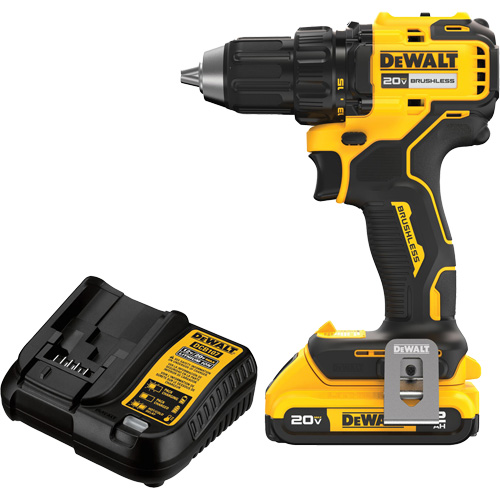 Ensemble de perceuse-visseuse sans fil et sans balai, Lithium-ion, 20 V, Mandrin 1/2" Nassau Supply