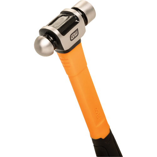 Ball Pein Hammer, 8 oz. Head Weight, Plain/Polished Face, Fibreglass Handle Nassau Supply