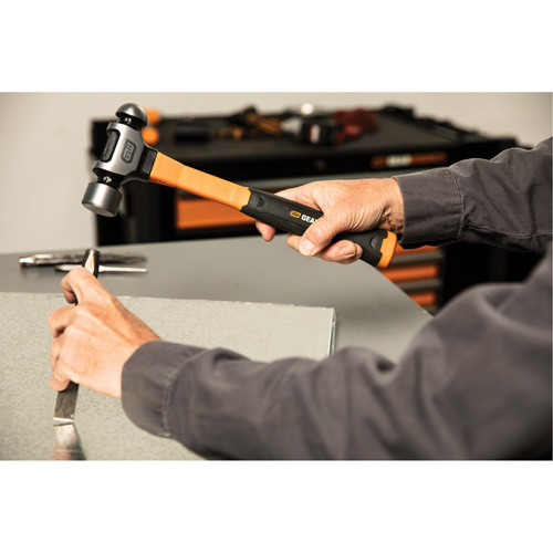 Ball Pein Hammer, 24 oz. Head Weight, Plain/Polished Face, Fibreglass Handle Nassau Supply