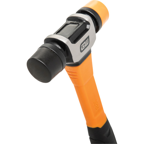 Soft Face Hammer, 16 oz. Head Weight, Plain Face, Solid Steel Handle, 12-1/4" L Nassau Supply