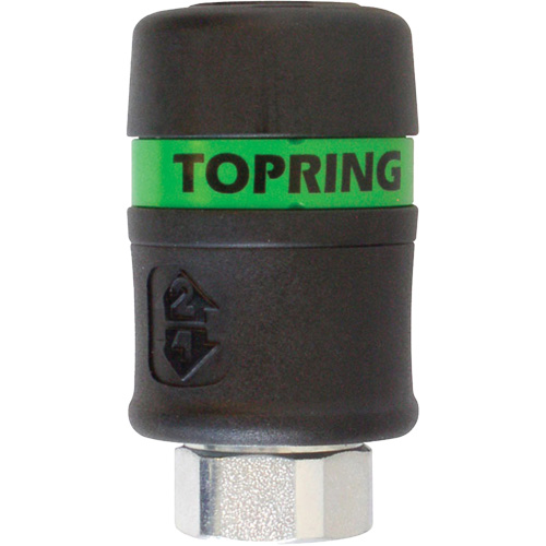 TOPQUIK Ultraflo 7.8 mm Quick Coupler, Polyester Composite, 3/8", Female NPT, 174 PSI Nassau Supply