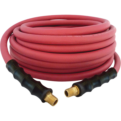 MAXPRO Rubber Hose, Air/Water, EPDM Rubber/Polyester, 3/8" dia. x 50', 300 psi, 1/4 NPT Nassau Supply