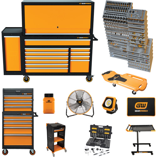 Jeu d'outils pour maître m&eacute;canicien MEGAMOD dans des plateaux en mousse modulaire de premi&egrave;re qualit&eacute; avec rangement pour les outils et l&eacute;quipement datelier, 1331 morcea Nassau Supply