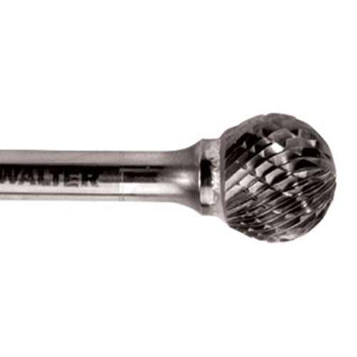 Double Cut Ball Nose Burr, SD-5, 1/2" Dia., 1/4" Shank, 7/16" Depth of Cut Nassau Supply