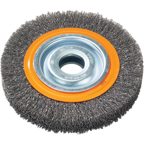 Brosse rotative, 7" dia., Fils 0,118", Arbre 1-1/4" Nassau Supply