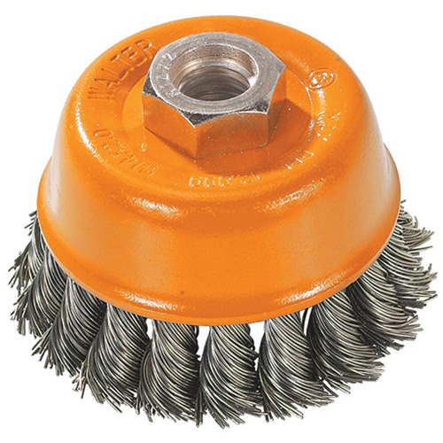 Brosse &agrave; fils nou&eacute;s torsad&eacute;s, 3" dia. x M14 arbre Nassau Supply