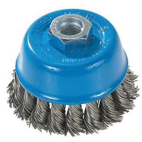 Brosse &agrave; fils nou&eacute;s torsad&eacute;s, 3" dia. x M10x1,25 arbre Nassau Supply