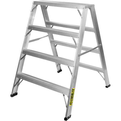 Industrial-Duty Sawhorse, 4' H x 34.6875" W x 39.50" D, 300 lbs. Capacity, Aluminum Nassau Supply
