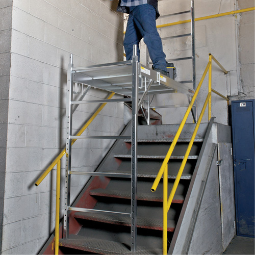 Mobile Work Scaffolding - Maxi Square Scaffolding, Aluminum Frame, 74" D x 75" H Nassau Supply