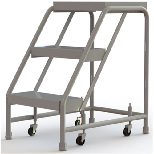 &eacute;chelles roulantes, 3 marches, Largeur de la marche 16", Hauteur de la plateforme 30", Aluminium Nassau Supply