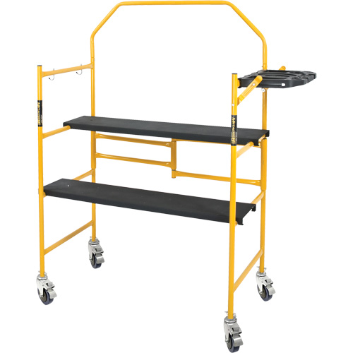 Jobsite Series 4' Safety Rail & Tool Shelf Scaffold Kit, Steel Frame, 49-1/2" D x 57-3/4" H Nassau Supply