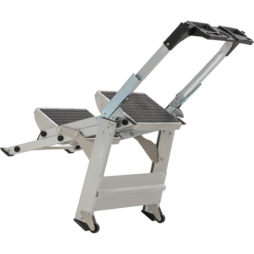 &eacute;chelle escabeau avec roues pivotantes, 2 marches, 23" x 21" x Hauteur 34,50" Nassau Supply