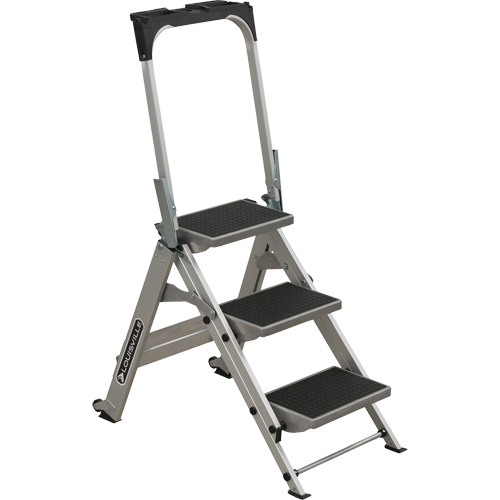Tilt & Roll Step Stool Ladder, 3 Steps, 34" x 22" x 50.75" High Nassau Supply