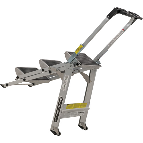 Tilt & Roll Step Stool Ladder, 3 Steps, 34" x 22" x 50.75" High Nassau Supply
