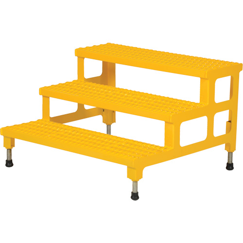 Adjustable Step-Mate Stand, 3 Step(s), 36-3/16" W x 33-7/8" L x 22-1/4" H, 500 lbs. Capacity Nassau Supply