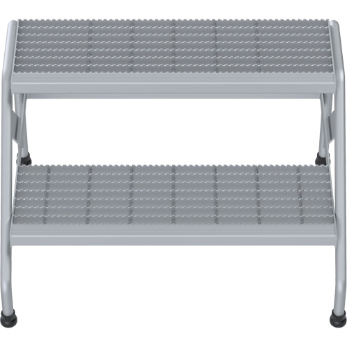 Escabeau en aluminium, 2 marche(s), 32-13/16" la x 24-9/16" lo x 20" h, Capacit&eacute; 500 lb Nassau Supply
