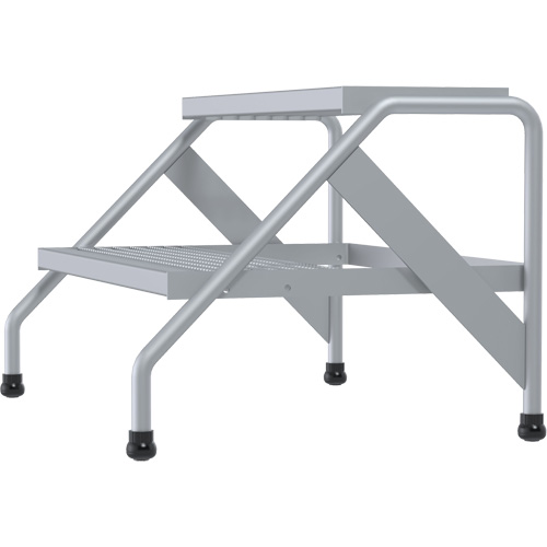 Escabeau en aluminium, 2 marche(s), 32-13/16" la x 24-9/16" lo x 20" h, Capacit&eacute; 500 lb Nassau Supply