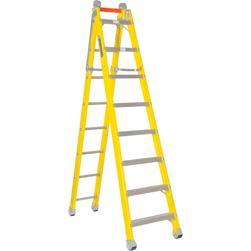 Step to Straight Ladder, 13.8', Fibreglass, 375 lbs., CSA Grade 1AA Nassau Supply