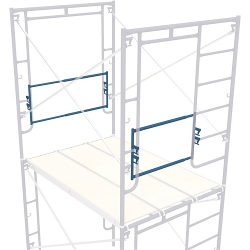 Adjustable End-Stop Scaffolding Guardrail, Guard Rail, 21" H Nassau Supply