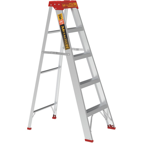 Step Ladder, 5', Aluminum, 200 lbs. Capacity, Type 3 Nassau Supply