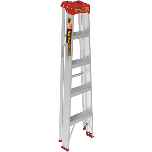 Step Ladder, 5', Aluminum, 200 lbs. Capacity, Type 3 Nassau Supply