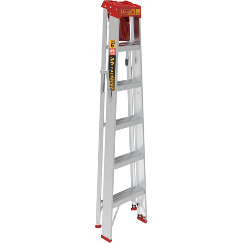 Step Ladder with Paint Tray, 6', Aluminum, 200 lbs. Capacity, Type 3 Nassau Supply