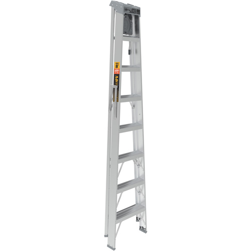 Step Ladder with Paint Tray, 8', Aluminum, 225 lbs. Capacity, Type 2 Nassau Supply