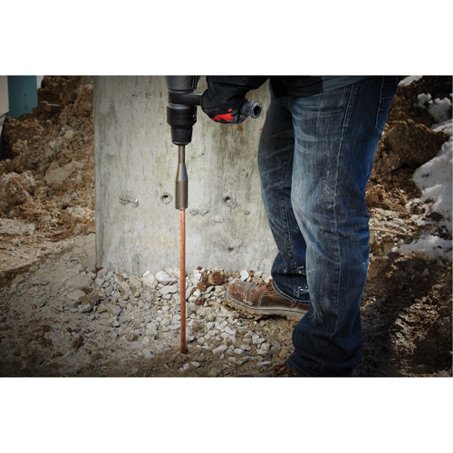 Marteau pour tige de mise &agrave; la terre SDS-Max, Embout 3/4"/5/8", Prise 3/4", Longueur 10" Nassau Supply