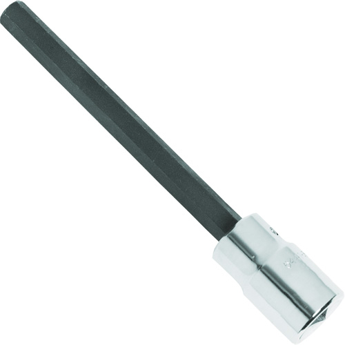 Extra-Long Bit Socket, Hex, 1/4" x 4-5/8" L, 1/2" Square Drive Drive Nassau Supply