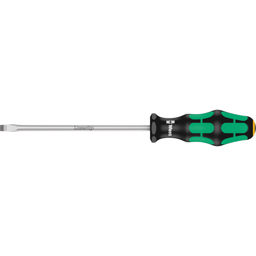Tapered Slotted Screwdriver, 6.5 mm Tip, Round, 10-1/16" L, Plastic Handle Nassau Supply