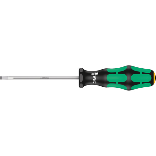 Tournevis &agrave; fente, Tige de 4 mm, Ronde, 7-25/32" lo, Prise en Plastique Nassau Supply