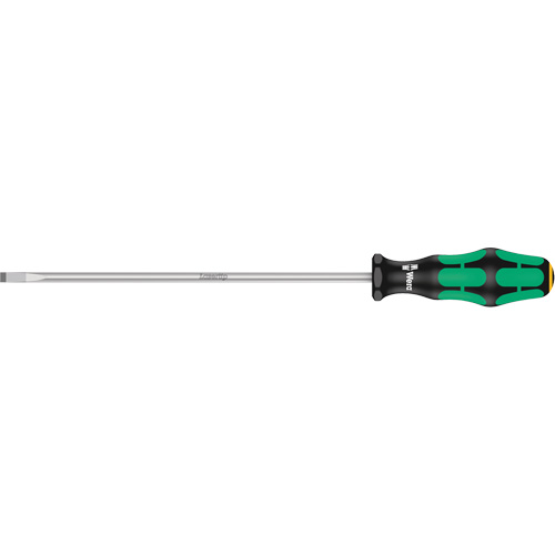 Slotted Screwdriver, 1/4" Tip, Round, 12" L, Plastic Handle Nassau Supply