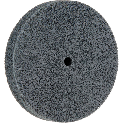 Meule homog&egrave;ne &agrave; faible densit&eacute; de s&eacute;rie 500 Standard Abrasives, 3" x 1/2", Arbre de 1/4", Grain de Fin, Carbure de silicium Nassau Supply