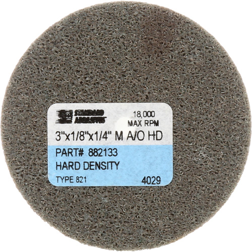 Disque unitaris&eacute; Standard Abrasives, 3" x 1/4", Arbre de 1/4", Grain de Fin, Oxyde d'aluminium Nassau Supply