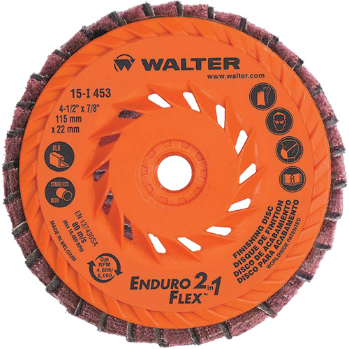 Meule &agrave; lamelles Enduro-Flex 2-in-1, 4-1/2" x 5/8"-11, Grain 80, C&eacute;ramique Nassau Supply