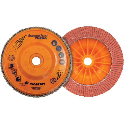 Disque &agrave; lamelles Turbo Enduro-Flex, 4-1/2" x 5/8"-11, Type 27S, Grain 36/60, C&eacute;ramique Nassau Supply