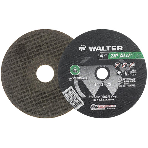 Zip Alu Cut-Off Wheel, 7" x 3/64", 7/8" Arbor, Type 1, Aluminum Oxide, 8600 RPM Nassau Supply