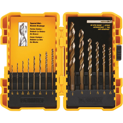 Pilot Point&reg; Drill Bit Set, 14 Pieces, High Speed Steel Nassau Supply