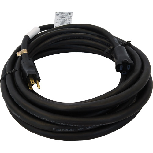 Heavy-Duty Neoprene Extension Cords, Indoor/Outdoor, SOOW, 14/3 AWG, 15 A, 25' Nassau Supply