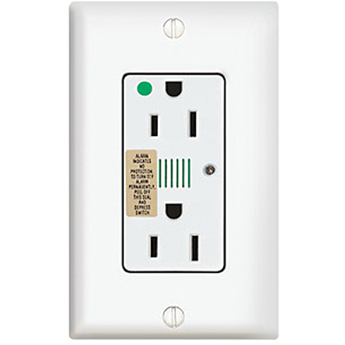 PRISE,QUAL.HOPITAL,SURTENSION 15A120V CA BLANC Nassau Supply