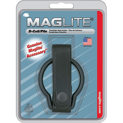 Belt Clip for D-Cell Flashlights, Flashlight Holder, Leather, 1 Pockets Nassau Supply